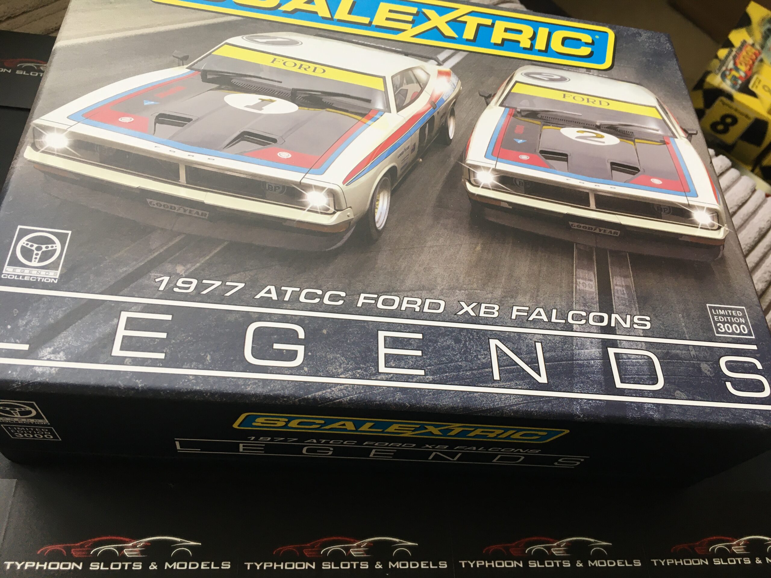 A.Moffat & C.Bond 1977ATCC XB Falcon x 2 slot cars Scalextric C3587A 