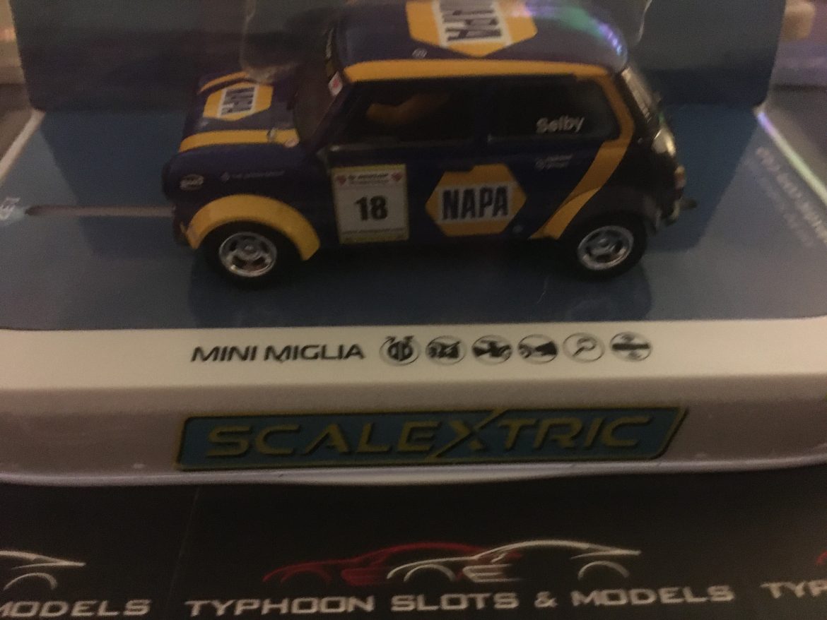 C4414 Scalextric Mini Miglia No.18 NAPA Lewis Selby 2021 C4414